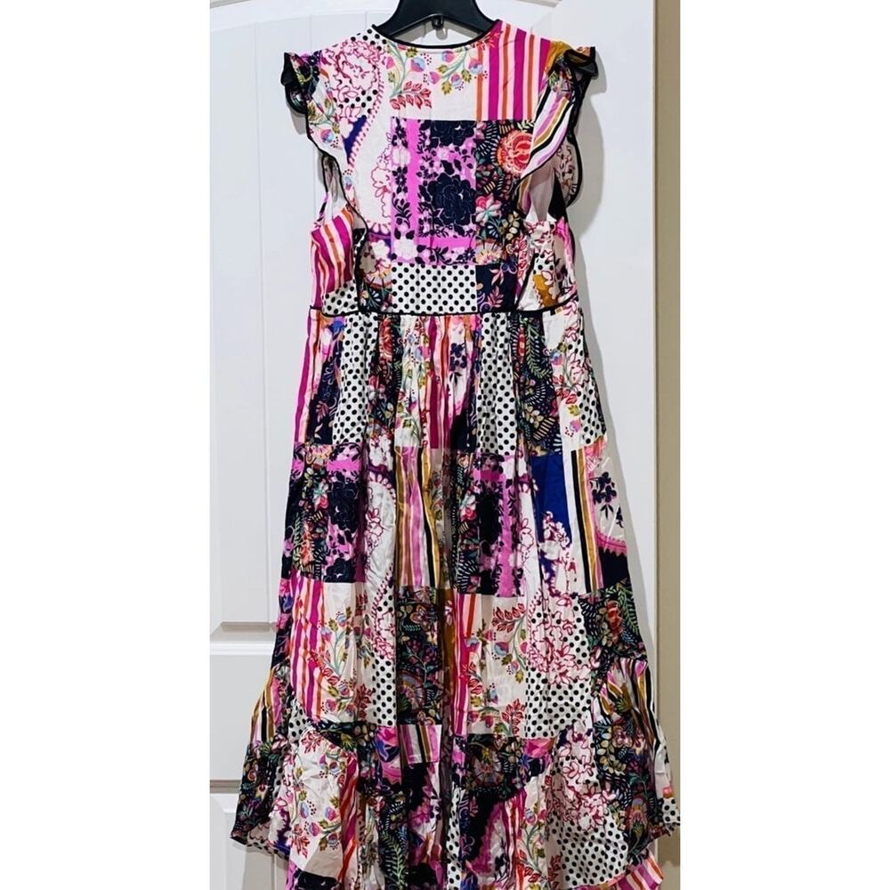 NWT❤️Anthropologie Ruffled Patchwork Midi Dress sz6 - Picture 6 of 9